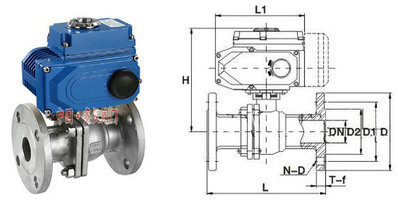 電動(dòng)開關(guān)球閥結(jié)構(gòu)圖
