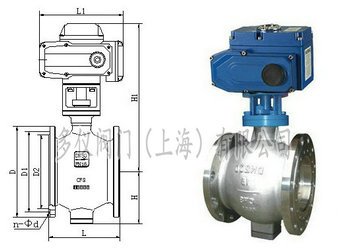 電動(dòng)偏心半球閥結(jié)構(gòu)圖